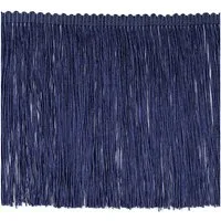 maDDma Webband Fransenborte extrabreit ab 1m Meterware 155mm Quastenborte Zierborte, marineblau