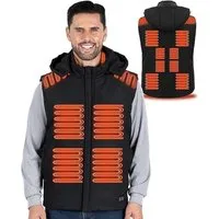 Vivitar Funktionsweste Wärmeweste, beheizte Jacke, Intelligente einstellbare 3 Heizzonen (Wärmejacke Winterweste für Drinnen und Outdoor Wandern, Weihnachtsgeschenk & geeignet für alle Gelegenheiten, (Ohne Akku) 17 Heizzonen und 3 Temperaturregler, w