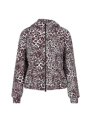 Marc Cain Sports - Jersey Jacke mit Leo Print rhododendron - Gr. - 44