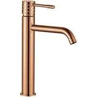 wohnwerk.idee Waschtischarmatur Waschbeckenarmatur Wasserhahn Gold Kupfer elegantes Diamant-Design