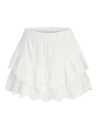 JJXX - JXJADE LAYERED BRODERIE SKIRT WVN Blanc de Blanc - Gr. - XL