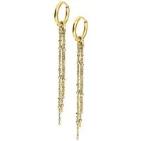 Wildcat Paar Ohrhänger Little Satellite Chain Hoops (pair) - Gold, Chirurgenstahl 316L - wasserfest, langlebig, hautverträglich