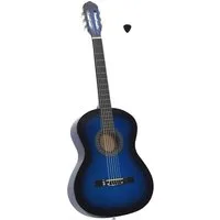 vidaXL Westerngitarre Klassikgitarre für Anfänger Blau 4/4 39" Lindenholz