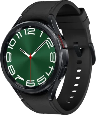 Samsung Galaxy Watch 6 Classic [inkl. Kunstlederarmband schwarz] 47mm Edelstahlgehäuse schwarz