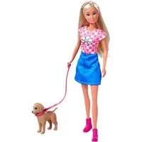SIMBA Anziehpuppe Steffi Love, Dog Fun, mit Hund