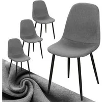 HOMELUX 4-Fußstuhl Esszimmerstühle 4er Set, Stühle Esszimmer Küchenstuhl mit Metallbeinen (Stuhl für Schlafzimmer, Wohnzimmer, 4 St), Polsterstuhl bis 110 kg