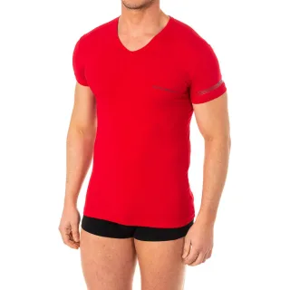 Kurzärmeliges T-Shirt mit V-Ausschnitt 110810-8P723 Mann