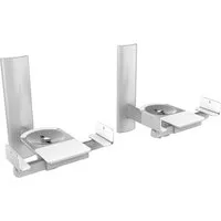 RICOO Lautsprecher-Wandhalterung Lautsprecher Wandhalterung schwenkbar unviersal Halterung LH023-S, (Set 2 Stk. Box Speaker Halter silber, 2-tlg., 2x universal Wandhalter für Lautsprecher Boxen schwenkbar neigbar, max. 25 Kg. Lautsprecher von 155mm b