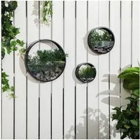 Outsunny Pflanzkübel Pflanzenbehälter für Sukkulenten, Kakteen, Wandvase, Stahl (Wand-Pflanzgefäß, 3 St., Blumentöpfe), für Garten, Balkon, Schwarz