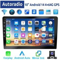 ESSGOO 9/10 Zoll Doppel 2 DIN Android 14 Wireless Carplay Android Auto Autoradio (DAB+ (optional), FM, RDS, 4+64GB(optional), FM RDS Bluetooth EQ USB GPS Navi WIFI IPS Touchscreen Mirror Link SWC)