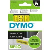 D1 ORIGINAL Schriftband, schwarz auf gelb, 12mm x 7m S0720580