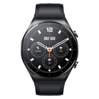 Xiaomi Watch S1 [inkl. Lederarmband schwarz] 46mm Edelstahlgehäuse schwarz/silber
