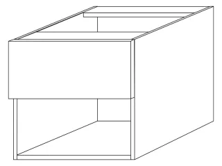 Sanipa Anbau-/Solitärschrank 2morrow (P3350) 340x350x520 Marine-Matt, P33501R P33501R
