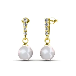 Mercury Ohrringe - Gold und Kristall