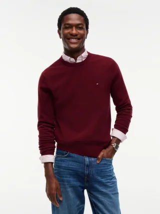 ESSENTIAL STRUCTURE CREW NECK Burgundy - Gr. - M