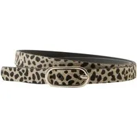 STREET ONE Ledergürtel OP_Thin Leo Belt with Fur Leat, Black