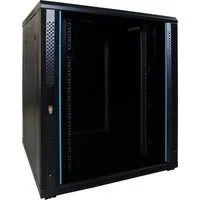 DSIT Serverschrank 18 HE 19” Serverschrank, mit Glastür (BxTxH) 800 x 800 x 1000mm, 640