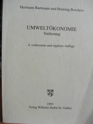 Umweltökonomie - Vorlesung