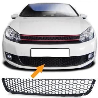 Gitter Abdeckung Waben Stoßstange MITTE für VW Golf 6 VI 08-12 nicht GTI
