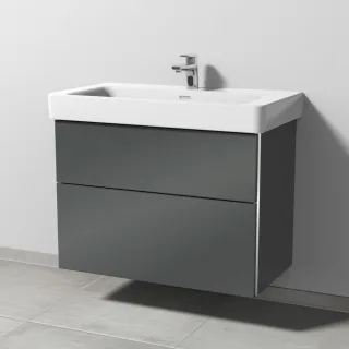 Sanipa 3way Waschtischunterbau zu Laufen Pro S Waschtisch mit 2 Auszügen, Anthrazit-Glanz BS76979