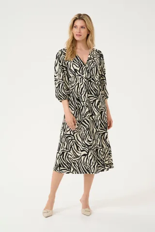 Jerseykleid Regular fit black white