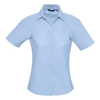 SOLS - "Elite" Bluse für Damen kurzärmlig (Himmelblau)