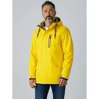 Dry Fashion Regenjacke Lübeck Herren PU-Parka - Outdoor-Jacke Mantel Wasserdicht & Winddicht Verschweißte Nähte, Verstellbare Kapuze, Abgedeckter Reißverschluss
