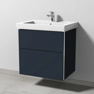 Sanipa 3way Waschtischunterbau zu Villeroy & Boch Subway 2.0 Waschtisch mit 2 Auszügen, Marine-Matt BP6131R