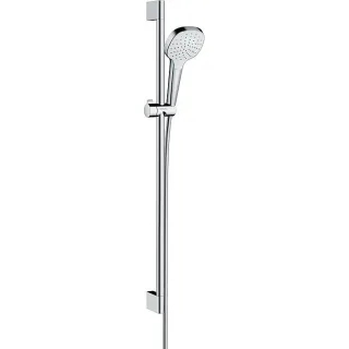 hansgrohe Croma Select E 1jet Brauseset 26594400 weiss-chrom, 90 cm Brausestange Unica Croma