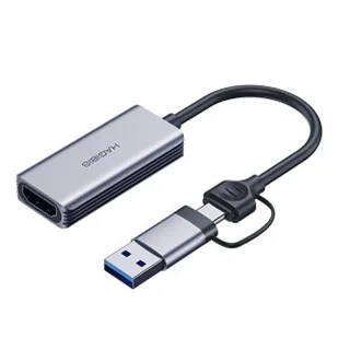 HAGiBiS USB 3.0 Video Capture Card HD to USB/Type-C Game Grabber Record 1080P/60Hz Aluminum Alloy Shell MS2130 for Switc