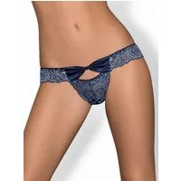 Obsessive Slip Auroria Spitzenhöschen mit Schleife Slip - blau (1-St) transparent