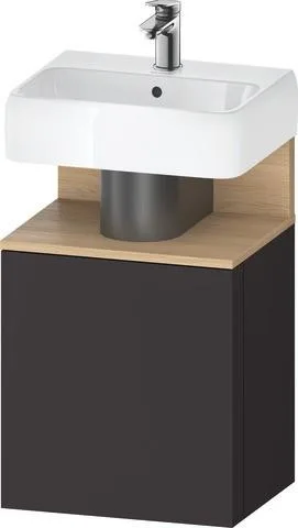 Duravit Qatego Waschtischunterbau wandhängend Graphit Supermatt 440x350x645 mm - QA4076R30800000 QA4076R30800000