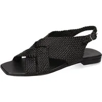 Melvin & Hamilton Sandrine 5 Leder-Geflochtene Schuhe für Damen Sandale Flache Absätze, Echtes Leder, Von Hand geflochten