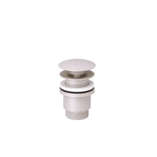 KLUDI PUSH-OPEN Ablaufgarnitur G 1 1/4 für Waschtisch mit Überlauf mattweiß 1042653-00