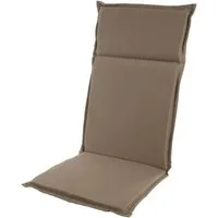 Sun Garden Hochlehnerauflage Hochlehner Esdo 50234-610 taupe 120x47x4 cm Sun Garden, (1 St), Halteband verstellbar mit Bindebändern