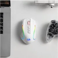 Redragon M612 Maus, RGB, 2,4 GHz/Bluetooth/Kabelgebunden, 8000 DPI Gaming-Maus (Bluetooth, Funk, kabelgebunden, 9 Programmierbare Tasten, Schnellfeuer, 3-Modus-Verbindung)