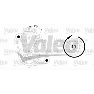 Valeo Starter 2,2 kW Renault Laguna 1 2,2 455741