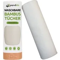pandoo Papierküchenrolle Waschbare Bambustücher - Die wiederverwendbare Küchenrolle (2-St)