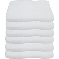Julie Julsen Handtücher 6-Handtücher-Weiss-Handtuch 50 x 100 cm, Baumwolle (6-St)
