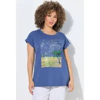Ulla Popken T-Shirt T-Shirt Savanne Oversized Rundhals Halbarm