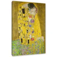 Pixxprint Leinwandbild Gustav Klimt - Der Kuss, Gustav Klimt - Der Kuss (1 St), Leinwandbild fertig bespannt, inkl. Zackenaufhänger