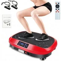 kehot Vibrationsplatte Ganzkörper, 3D Fitnessgeräte mit 2 Bändern & Fernbedienung, 200 W, 120 Intensitätsstufen, (Set, mit Trainingsbandern), Schwingung Modus, 6 voreingestellte Modi