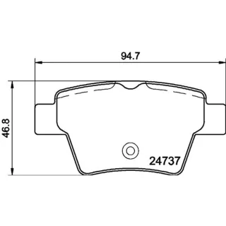 Hella Bremsbel?ge hinten Peugeot 207 207/207+ 307