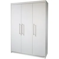 roba® Kinderkleiderschrank Maren 3-türig Drehtürenschrank, mit hochwertigen Relinggriffen aus Metall