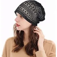 Oemmn Beanie Damen Sommer-Strickmützen Handgemacht Häkelmütze Slouch Beanie Mütze