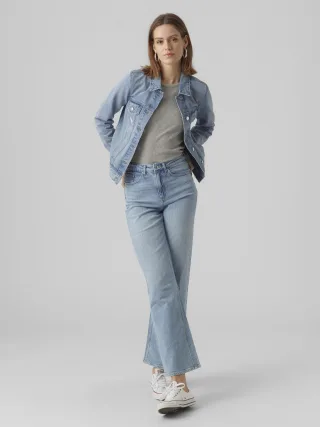 VERO MODA - VMZORICA LS DENIM JACKET MIX GA NOOS light blue denim - Gr. - XS