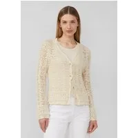 s.Oliver Cardigan Indoor-Jacke Cardigan aus Ajourstrick mit V-Ausschnitt
