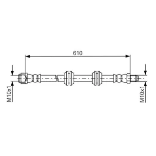 Bosch Bremsschlauch hinten Mercedes Gl-Klasse M-Klasse