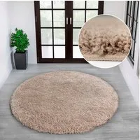 OTTO home Teppich Shaggy 30, rund, Höhe: 30 mm, Teppich in Uni-Farben, besonders weich und kuschelig, Wohnzimmer