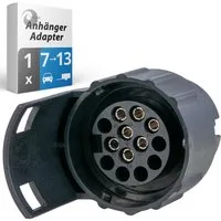 valonic valonic - KFZ Adapter 7 (alt) auf 13 polig (neu), Auto, PKW Anhänger-Adapter 7 polig zu 13 polig, Adapterstück Auto zu Hänger - für Anhängerkupplung, Pkw, Kfz und LKW